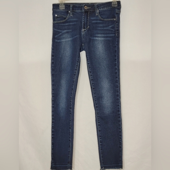 Articles of Society Low Rise Whiskered Denim Raw Hem Skinny Jeans - Size 25 - Picture 1 of 9